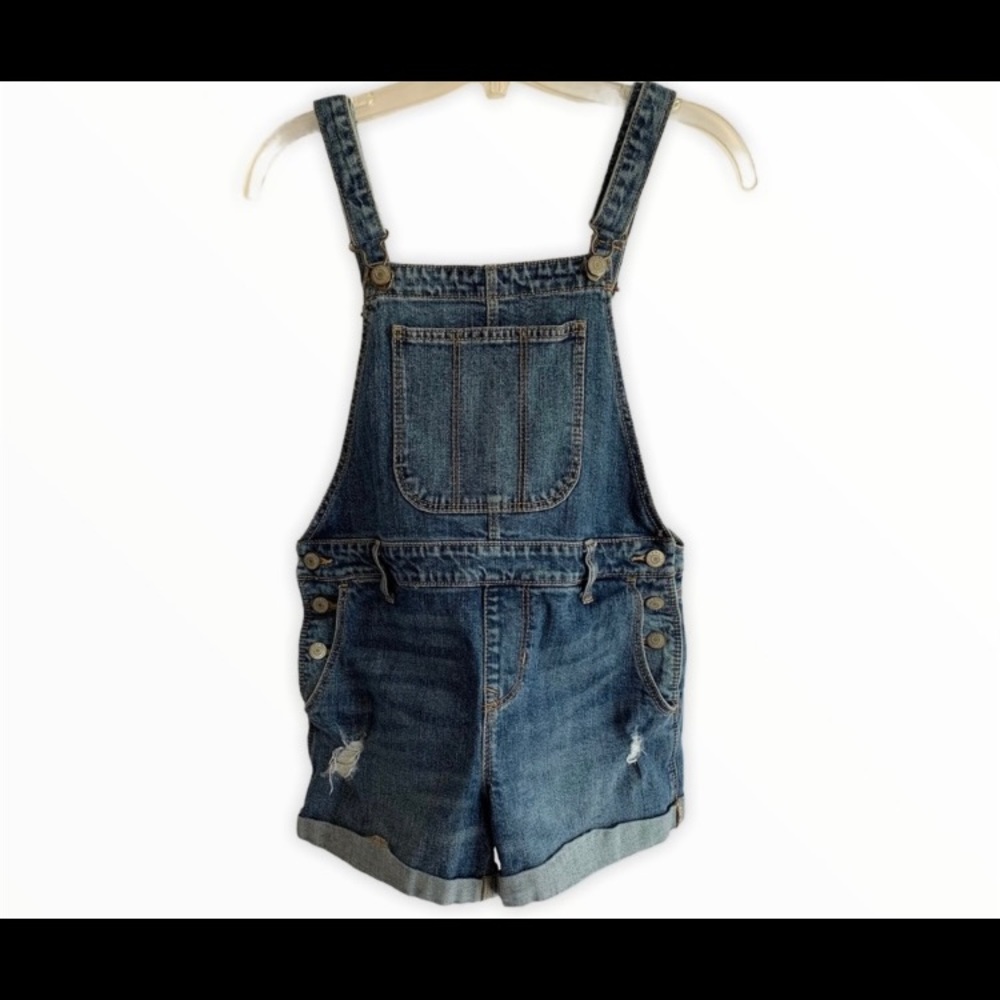Old Navy Girls Short Bib Overalls Sz XS - Picture 4 of 5